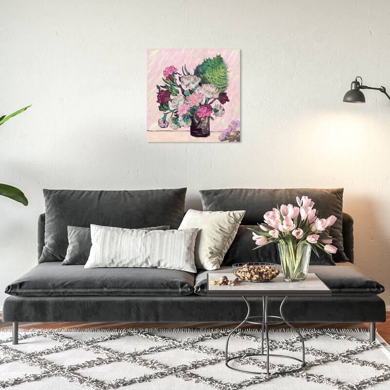 Wynwood Studio Canvas Classic and Figurative The Impressionist s Bouquet Purple and French Country Wall Art Canvas Print - 20 x 20