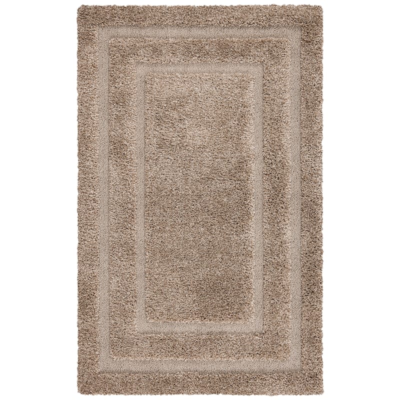 SAFAVIEH Florida Shag Carlinde Border 1.2-inch Thick Rug