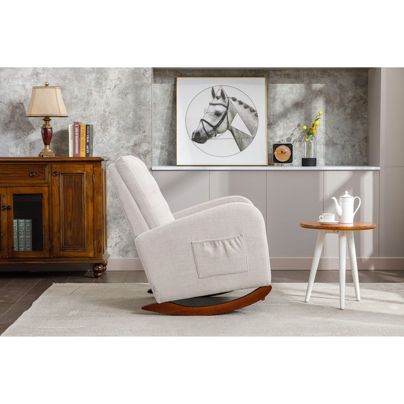 Nursery Chair Fabric Padded Seat High Back Armchair - Bed Bath & Beyond ...