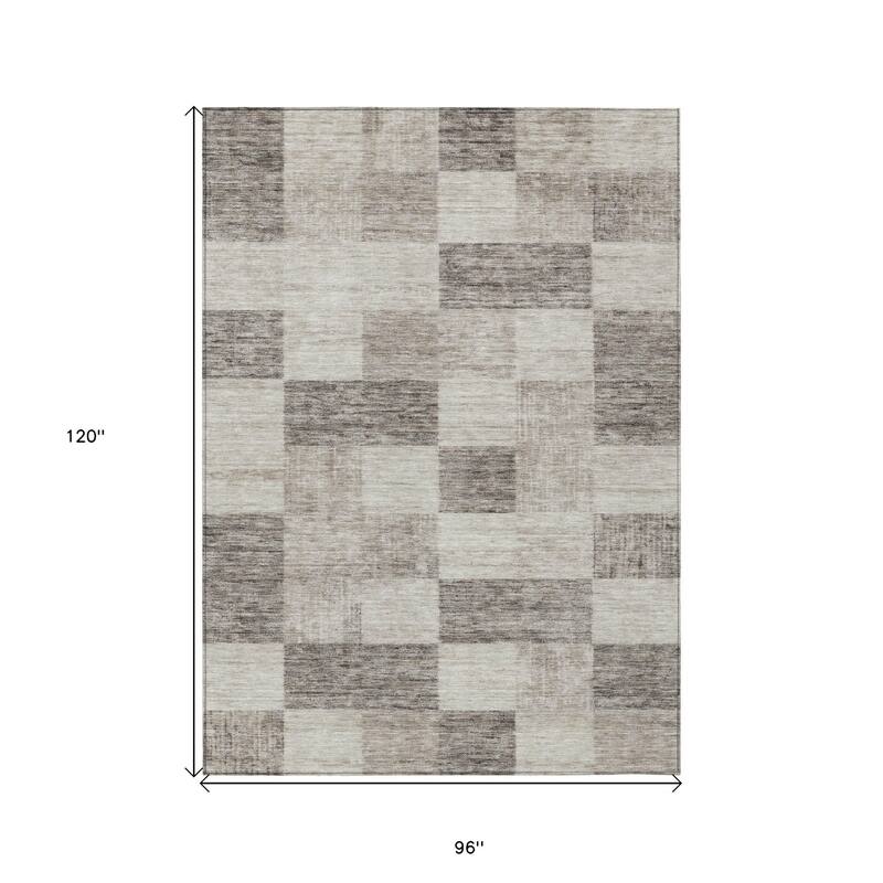 HomeRoots Geometric Transitional Rectangle Outdoor Rug