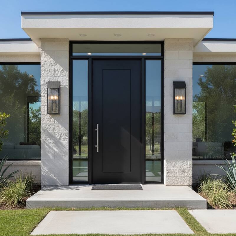 Artcraft Point Outdoor Wall Sconce - Black and Brass