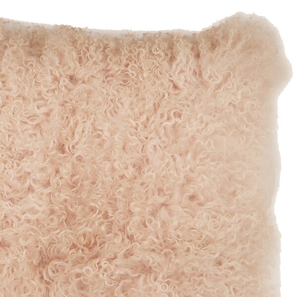 Faux Fur Pillow with Removable Cover and Zipper Closure - Bed Bath