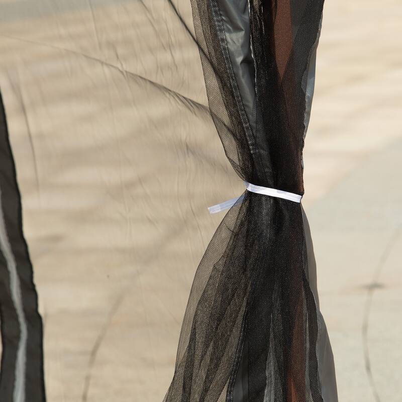 11x11 Foot Pop Up Canopy with Removable Netting, Outdoor Gazebo Shelter for Backyard and Garden