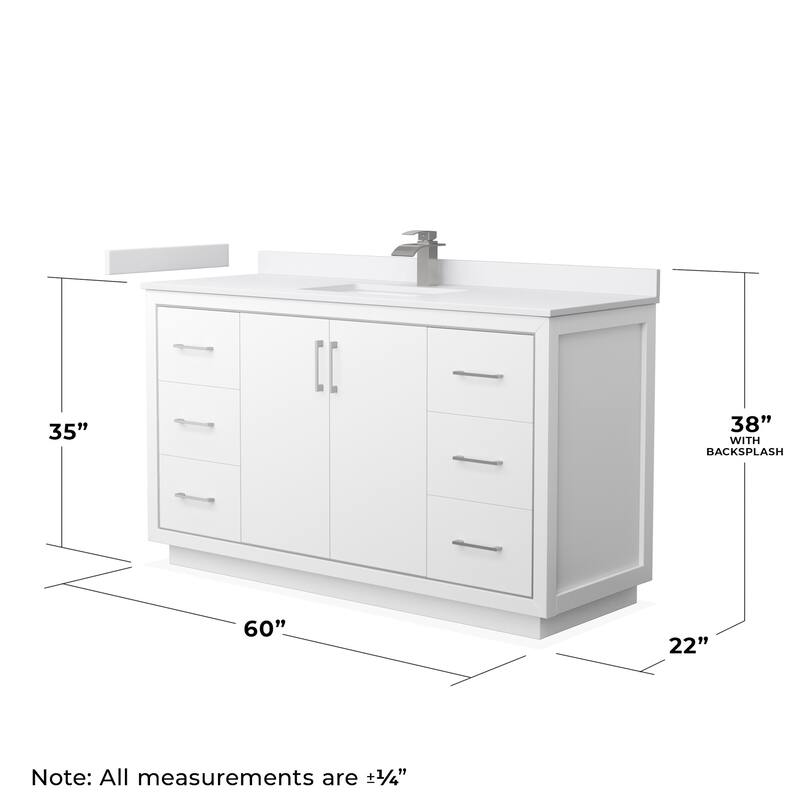 Wyndham Collection WCF1111-60S-VCA-MXX Icon 60" Free Standing Single
