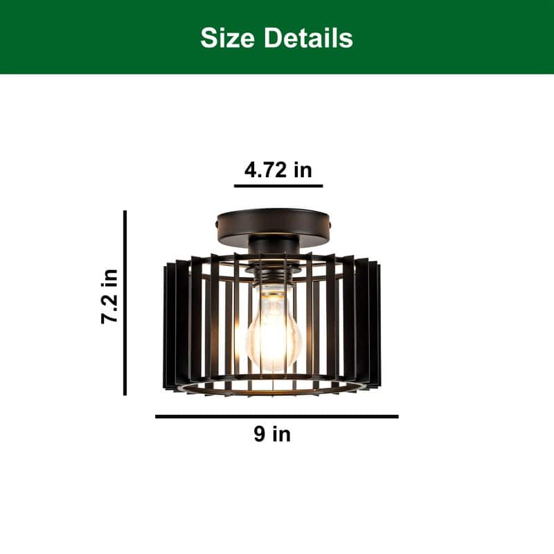 9 Inch ceiling mount light black antique ceiling light fixtures metal ceiling light - 9 inch