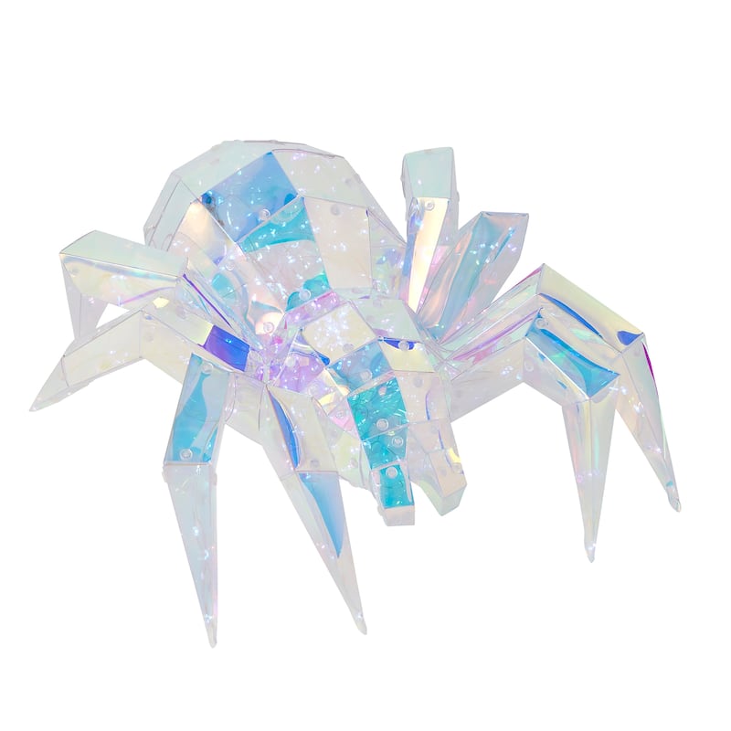Prismatic Iridescent Spider 14", LED lights - N/A