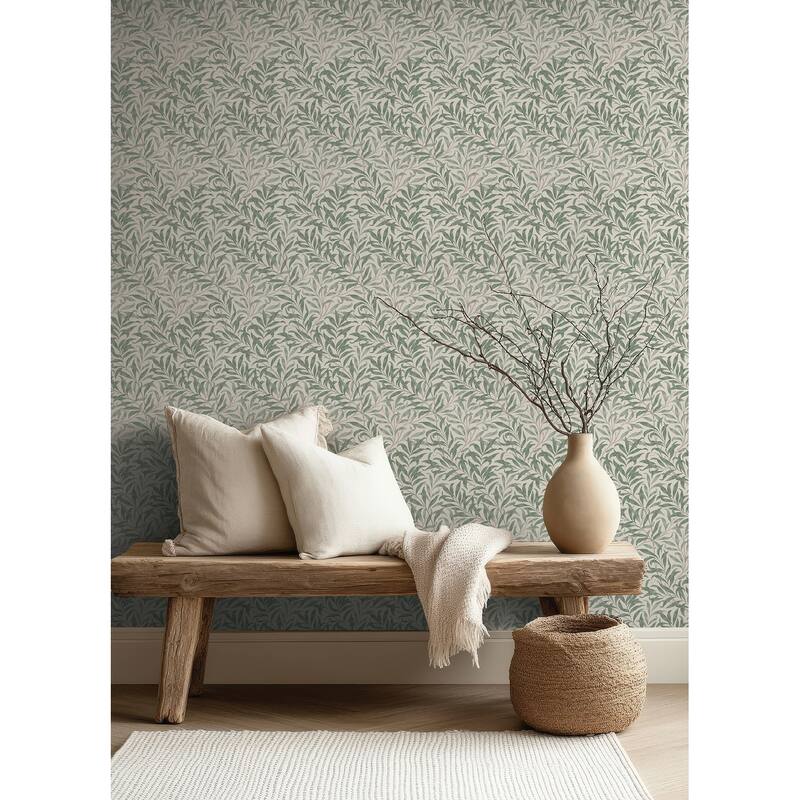Willow Boughs Bayleaf Peel and Stick Wallpaper