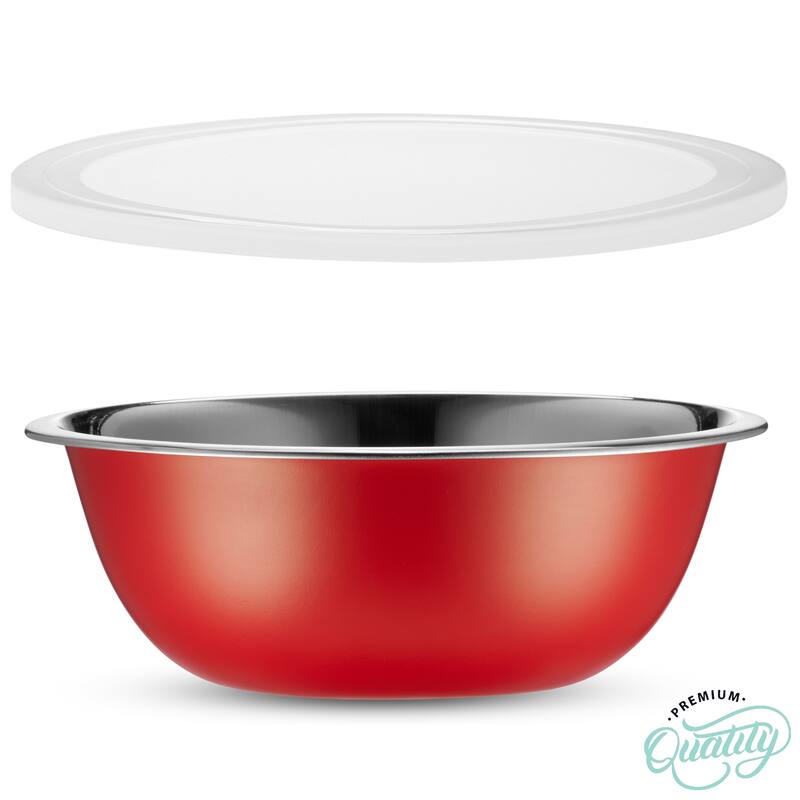 Heavy Duty Meal Prep Stainless Steel Mixing Bowls Set with Lids