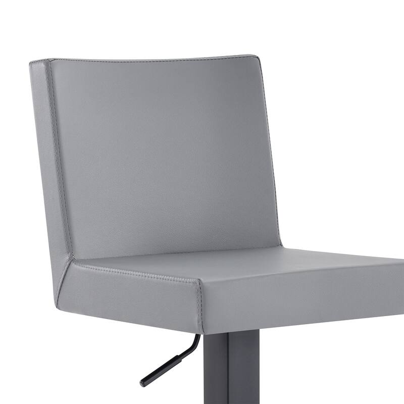 Strick & Bolton Callcott Contemporary Faux Leather and Metal Swivel Bar Stool