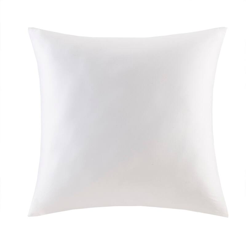 Gracie Mills Claudine Cotton Sateen Euro Pillow Insert - White - 26x26"