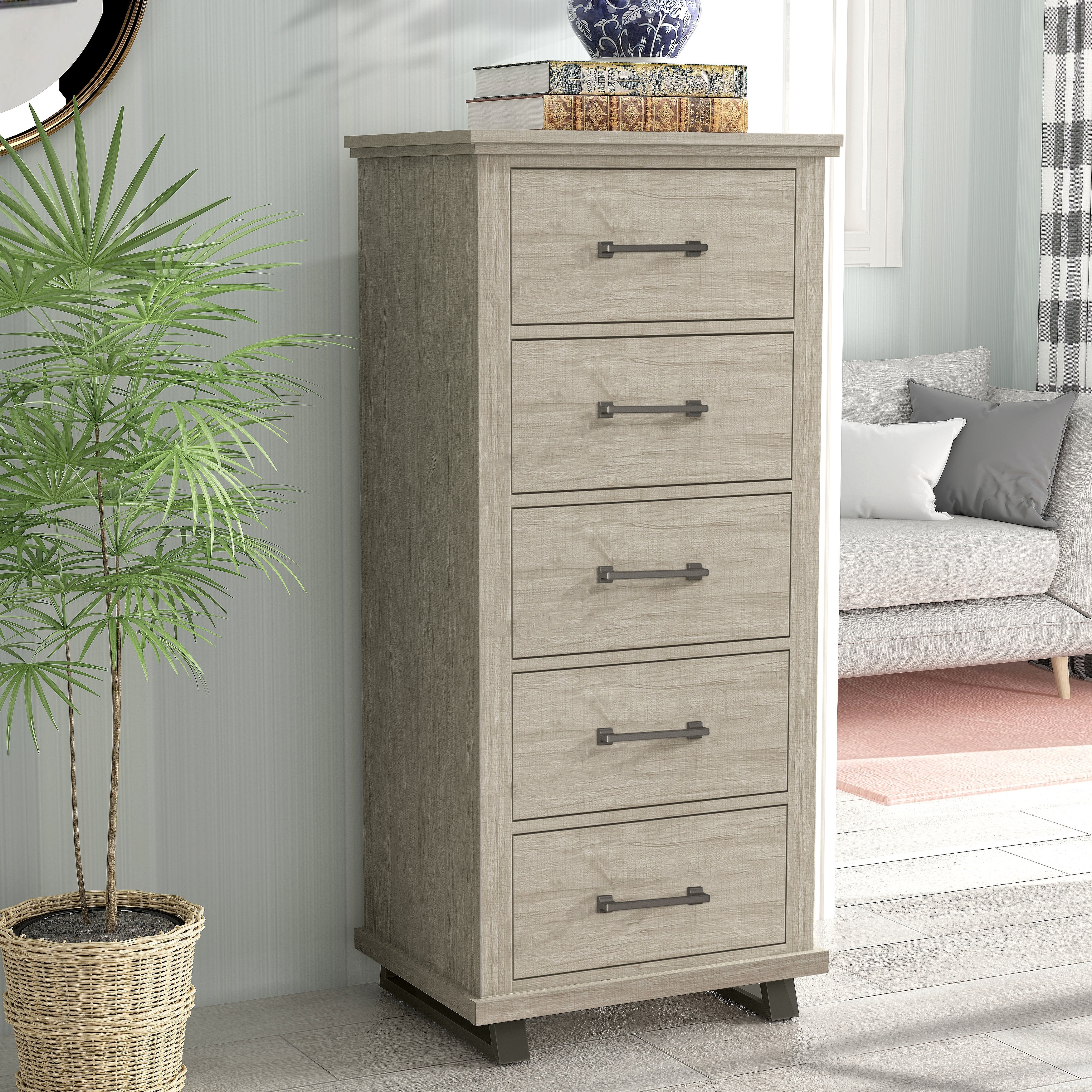 grey dresser amazon Contemporary 24-Inch Tall Chest with 5 Drawers - Bed Bath & Beyond 20FALL