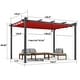 preview thumbnail 23 of 47, PURPLE LEAF Gazebo Outdoor Retractable Modern Large Size Pergola w Lights