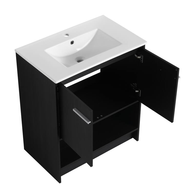 30" Bathroom Vanity with Ceramic Sink