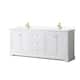 Option White / Giotto Quartz Top / Brushed Gold Hardware