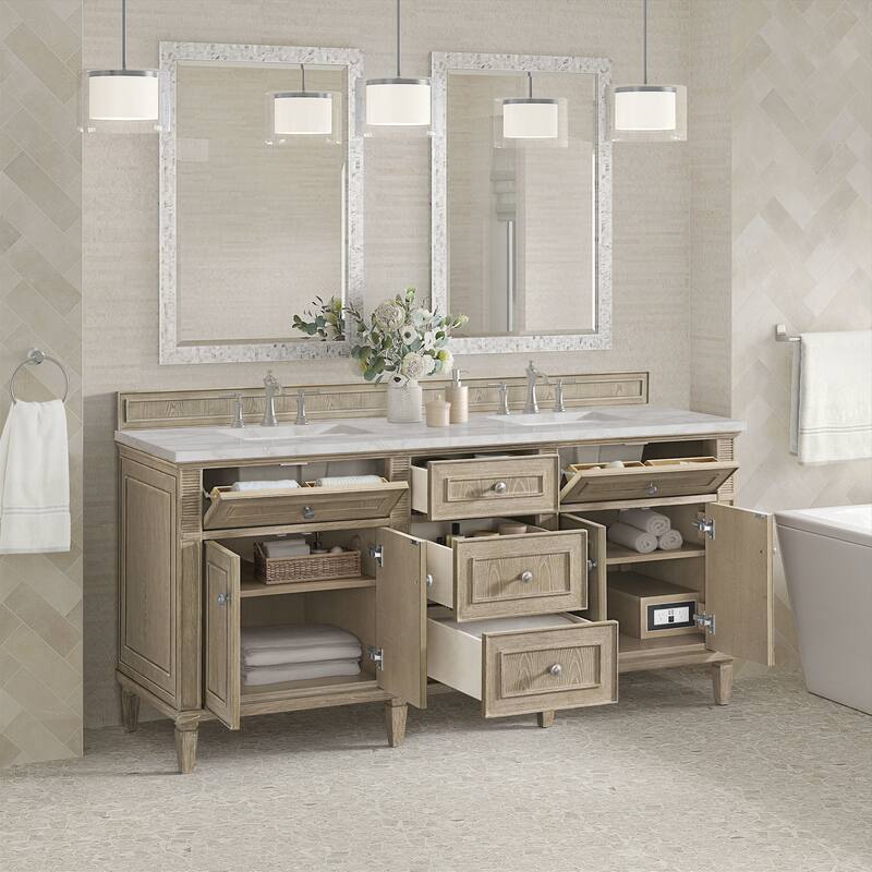 James Martin Vanities 424-V72-FVSL Lorelai 72" Free Standing Double
