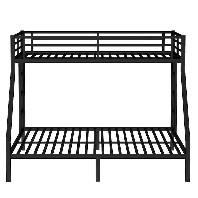 Metal Twin XL over Queen Bunk Bed for Teens and Adults with Storage