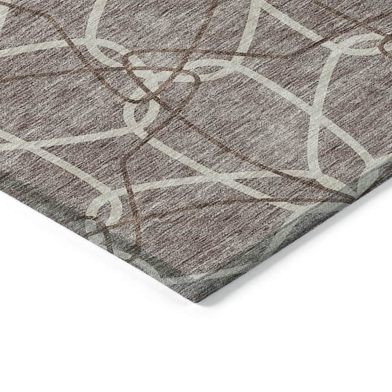 HomeRoots Geometric Modern Rectangle Outdoor Rug