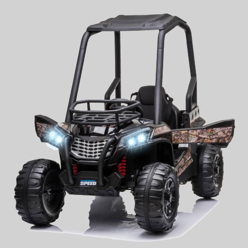 Battery Powered 12V Kids UTV Ride on Car, Music, MP3/USB, Suspension, Remote Control, for Boys & Girls - Multicolor
