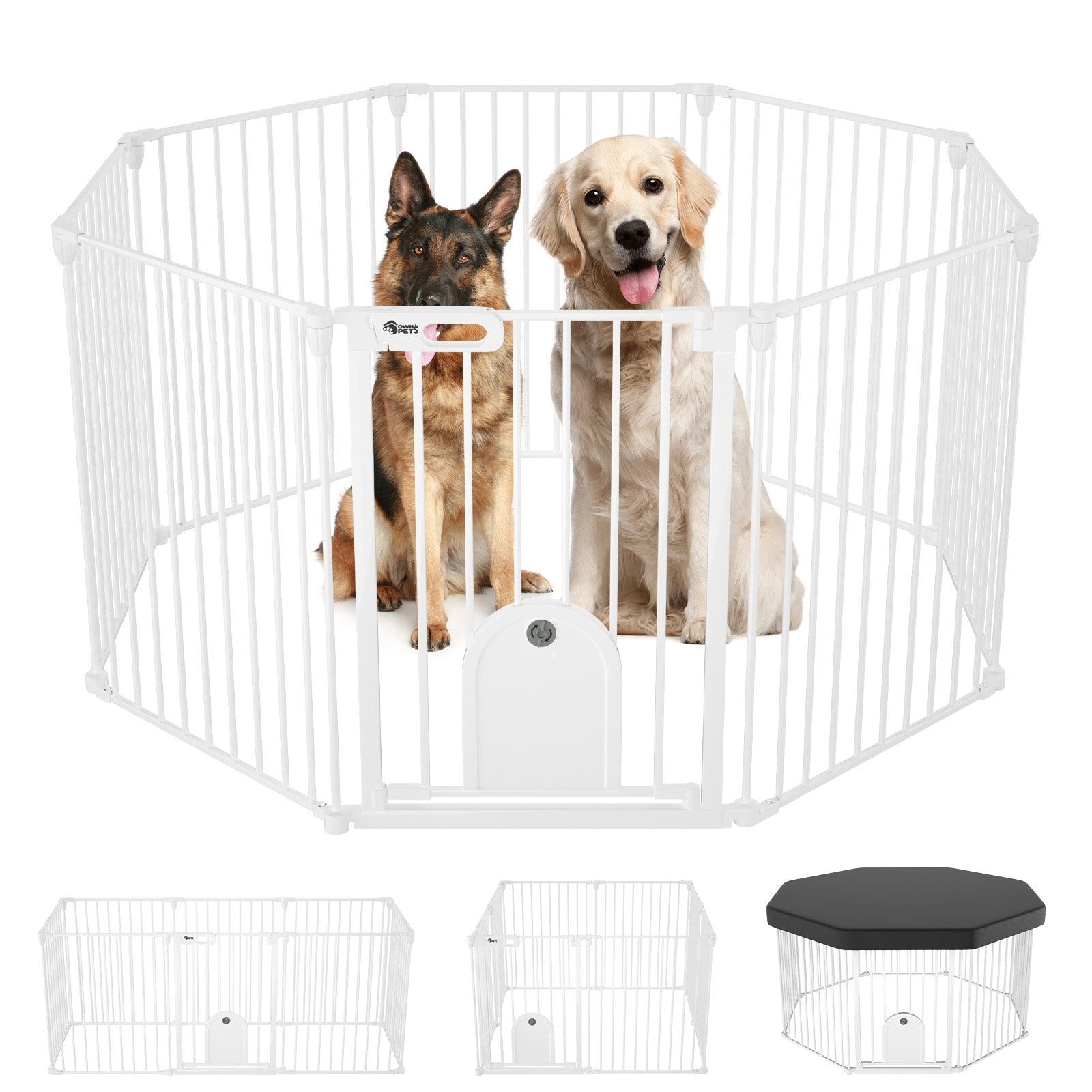 29 8 Panels Metal Pet Dog Playpen Indoor Outdoor Fences Bed Bath Beyond 38451130