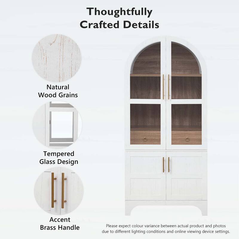 71 Inch Tall Cabinet for Versatile Storage and Elegant Farmhouse Design
