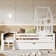 preview thumbnail 14 of 12, Solid Wood House Bed with Ladder and Storage Drawers for Kid Bedroom