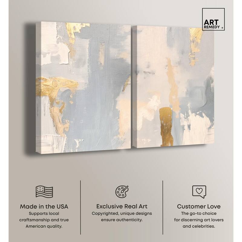 Gilded Driftwood II Canvas Set of 2 by Art Remedy, Gallery Wrapped