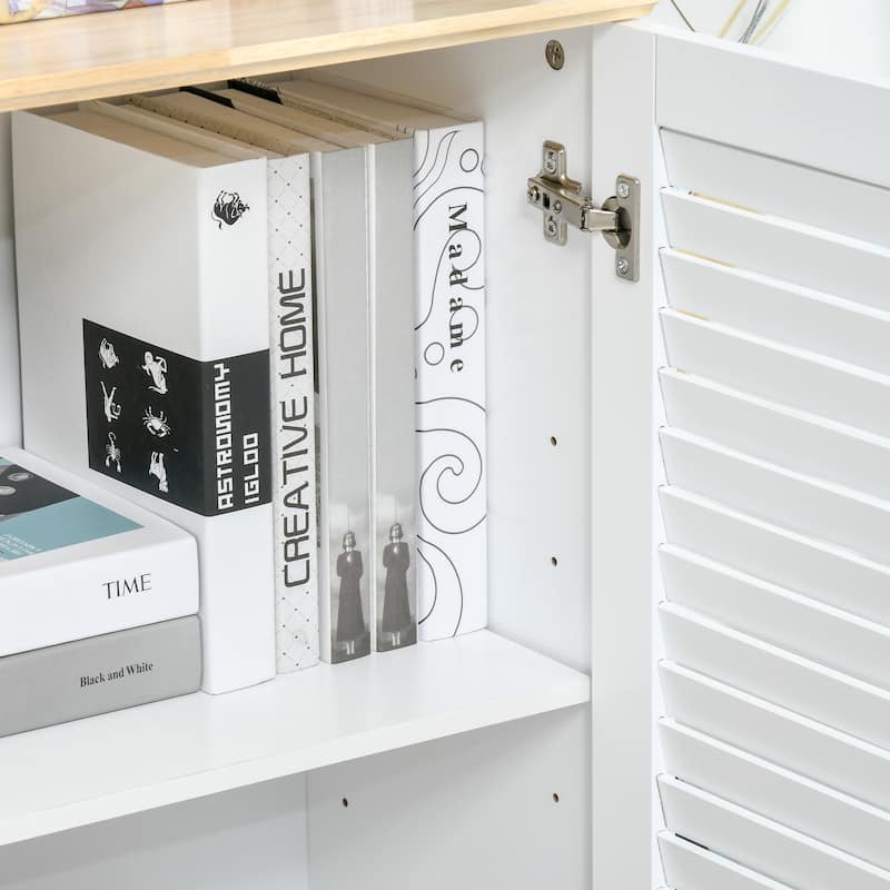 Kitchen Cabinet with Roomy Storage and Natural Wood Top for Every Room