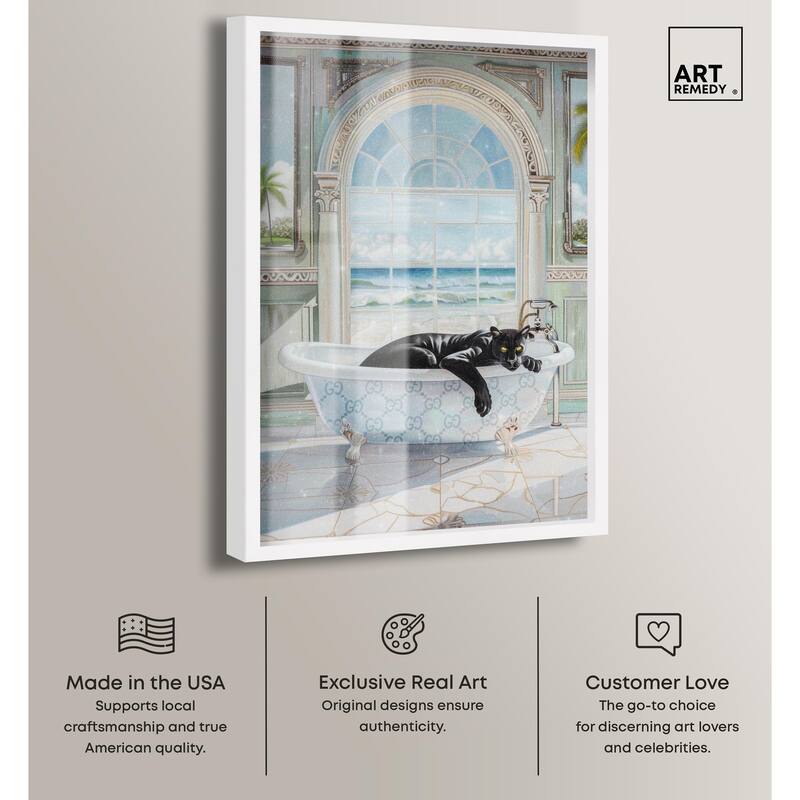 Panther Arch Bathroom Glam Shadowbox by Art Remedy