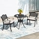 preview thumbnail 17 of 25, Nuu Garden Outdoor 2-Person Cast Aluminum Bistro Set with Cushions