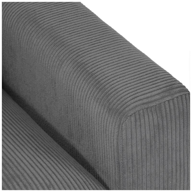 Hamilton Corduroy Upholstered Modular Loveseat with USB Port