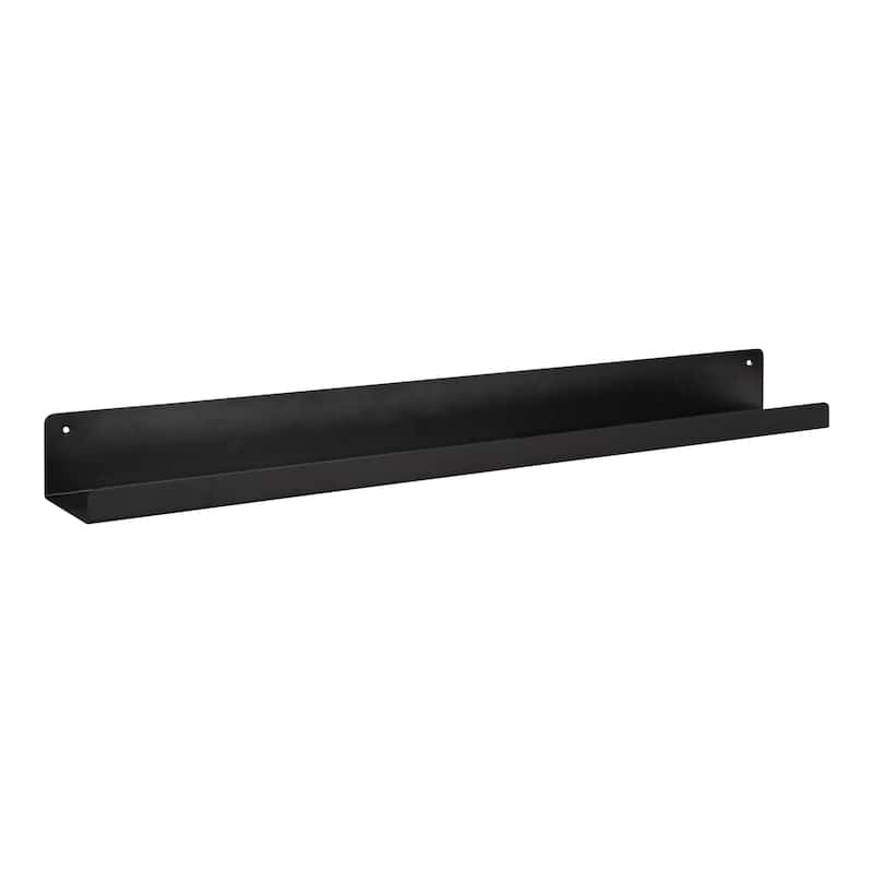 Porch & Den Stringtown Modern Metal Ledge Shelf - 1 Piece - 36" - Black