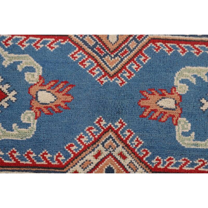 Blue Kazak Oriental Large Area Rug Handmade Wool Carpet - 9'8" x 15'7"
