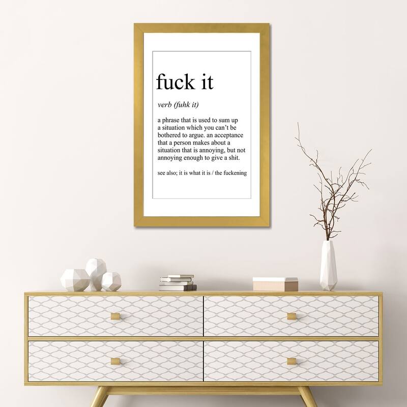 iCanvas "F-ck It" by Pixy Paper