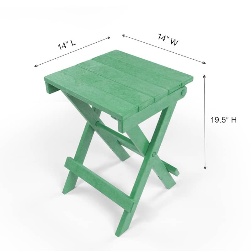 Riverstone Fully Assembled All-Weather Recycled HDPE Outdoor Folding Bistro table
