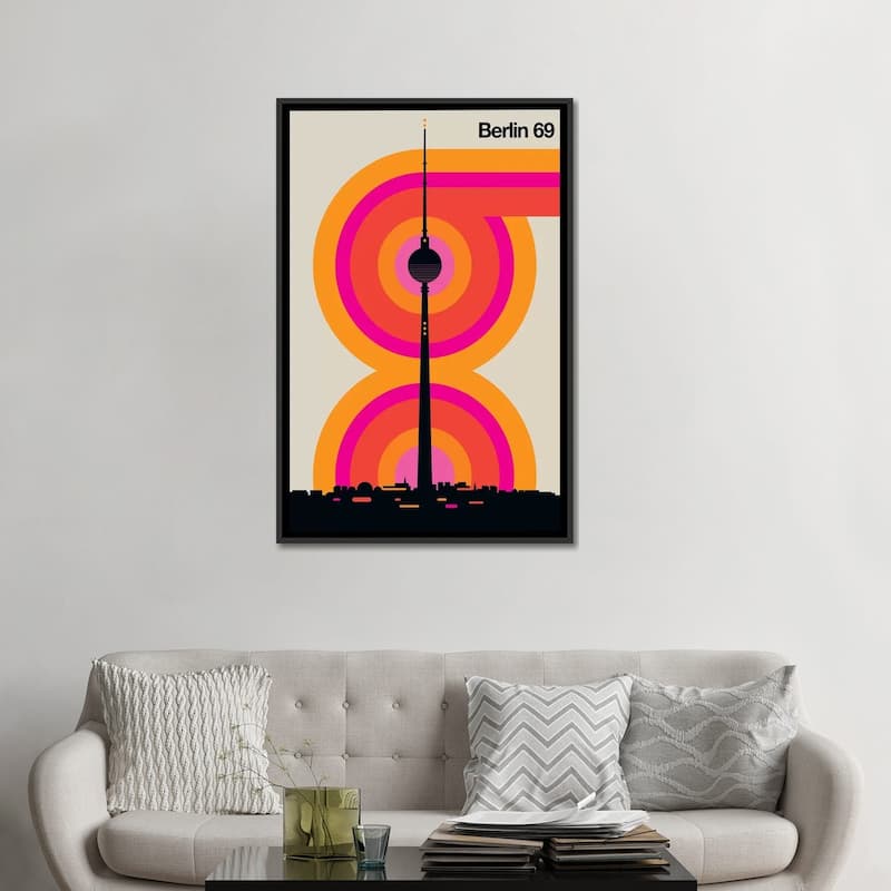 iCanvas "Berlin 69" by Bo Lundberg Framed Canvas Print
