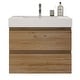 preview thumbnail 39 of 71, Baillie 30'' Wall-Mounted Vanity with Reinforced Acrylic Sink 30''Width - Natural Oak