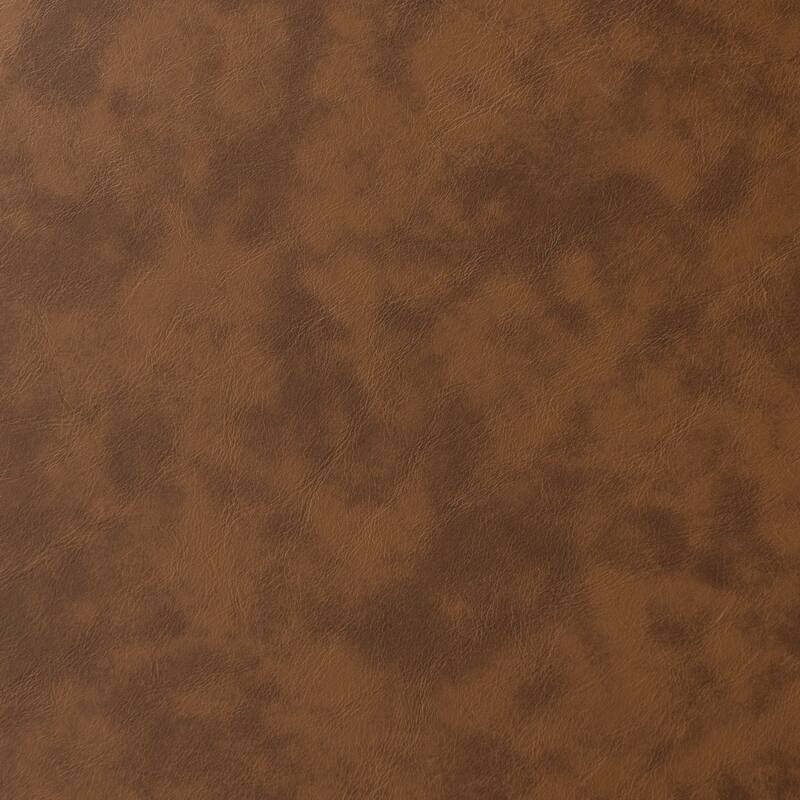 KINWELL 33" Wide Faux Vegan Leather Upholstery Barrel Accent Chair
