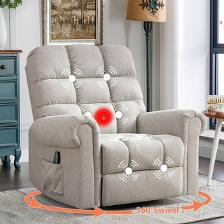 Oversized Rocker Manual Overstuffed Swivel Recliners for Big Man - Bed ...