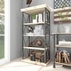 preview thumbnail 13 of 74, Brown Wood 3 Shelves Shelving Unit - 48 x 17 x 34