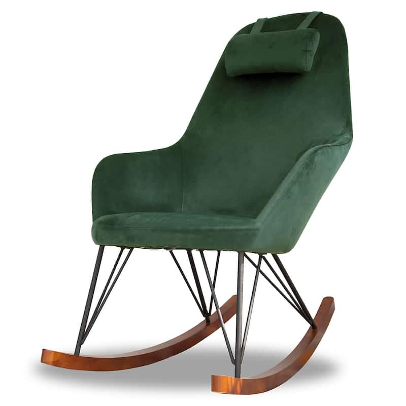 GDFStudio - Chloe Modern Velvet Mid-Century Rocker Chair for Living Room & Bedroom - 26"W