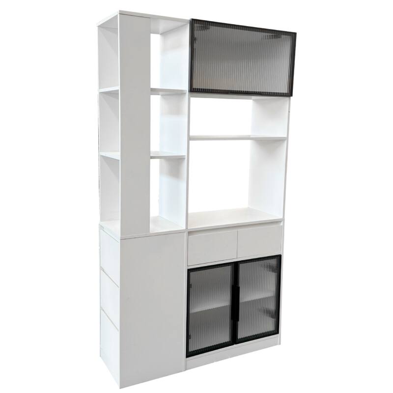 70.87"H Tall Storage Cabinet with Multi-functional Storage Space, Modern Wooden Entrance Organizer for Hallway, Living Room