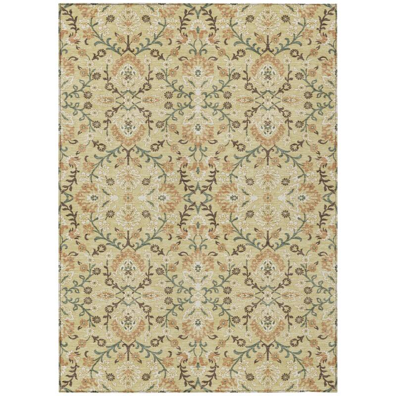 Machine Washable Indoor/ Outdoor Traditional Hartman Chantille Rug