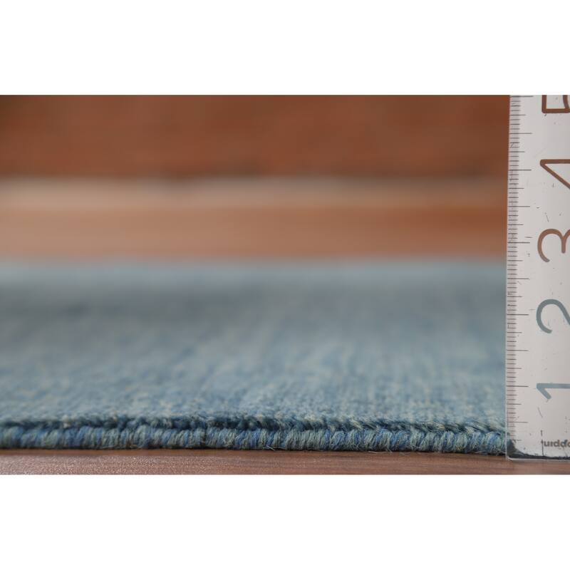 Modern Gabbeh Oriental Foyer Rug Blue Handmade Wool Carpet - 3'3"x 5'0"