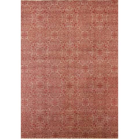 All-Over Art & Craft Oriental Area Rug Hand-knotted Wool Carpet - 8'1" x 10'3"