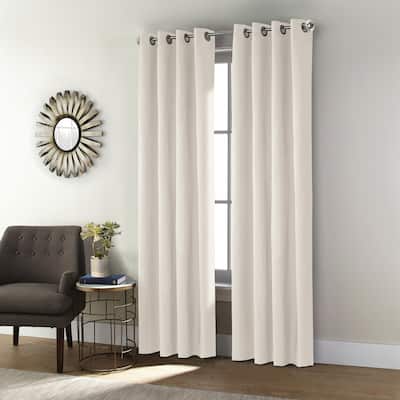 ThermaPlus Shadow Total Blackout Textured Curtain Panel