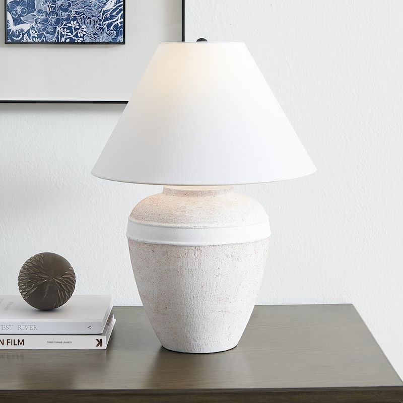Chiara 23" Tall Ceramic Table Lamp with Fabric Shade - 18.5" Wide