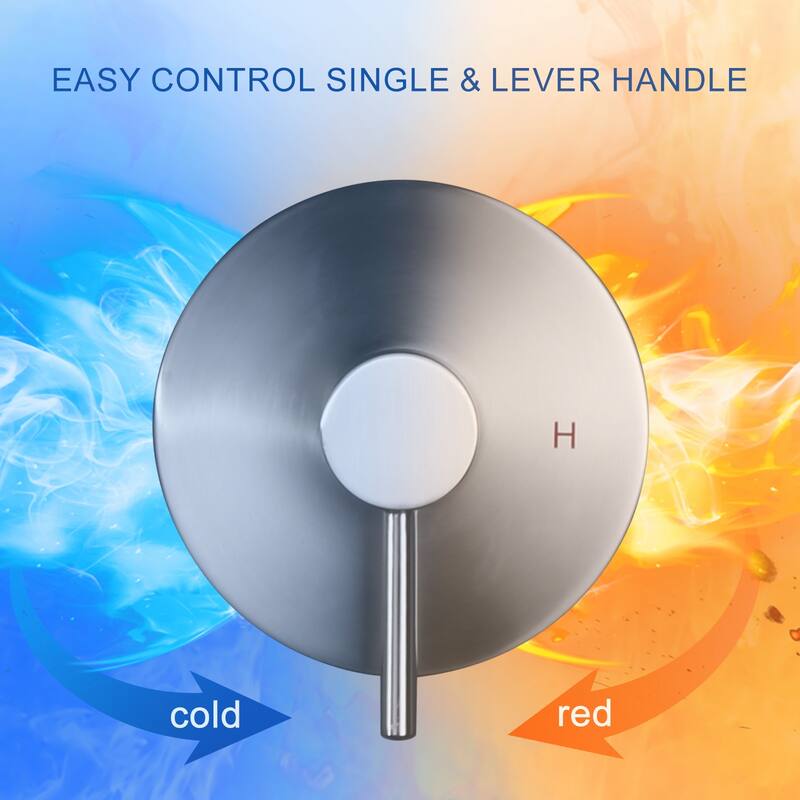 WOWOW Single Handle 5-Spray Patterns Shower Faucet with Valve
