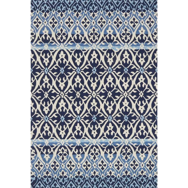 Alexander Home Capri Traditional Botanical Hand-hooked Indoor/ Outdoor Rug
