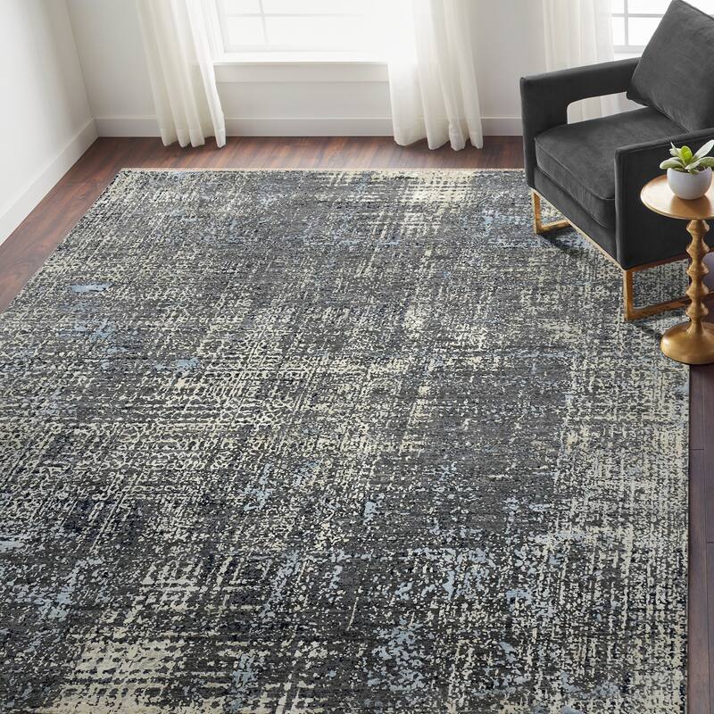 Majestic Casse Modern & Contemporary Abstract Hand-Knotted Area Rug - 10' x 14'