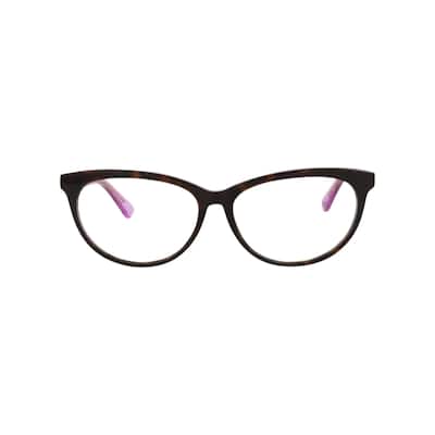 McQ Alexander McQueen Cat Eye-Frame Acetate Optical Frames, Transparent Lens, Shiny Dark Havana Frame